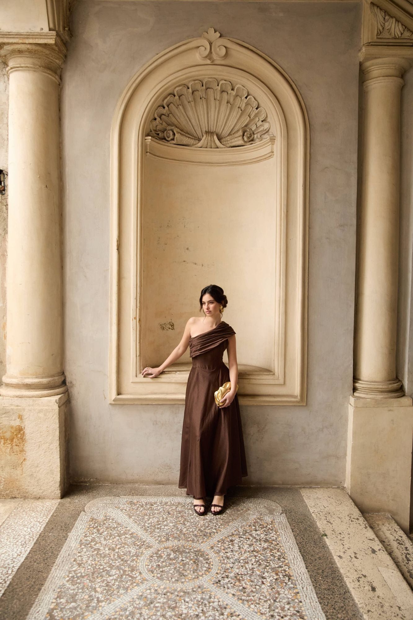 VESTIDO GINEBRA MARRON