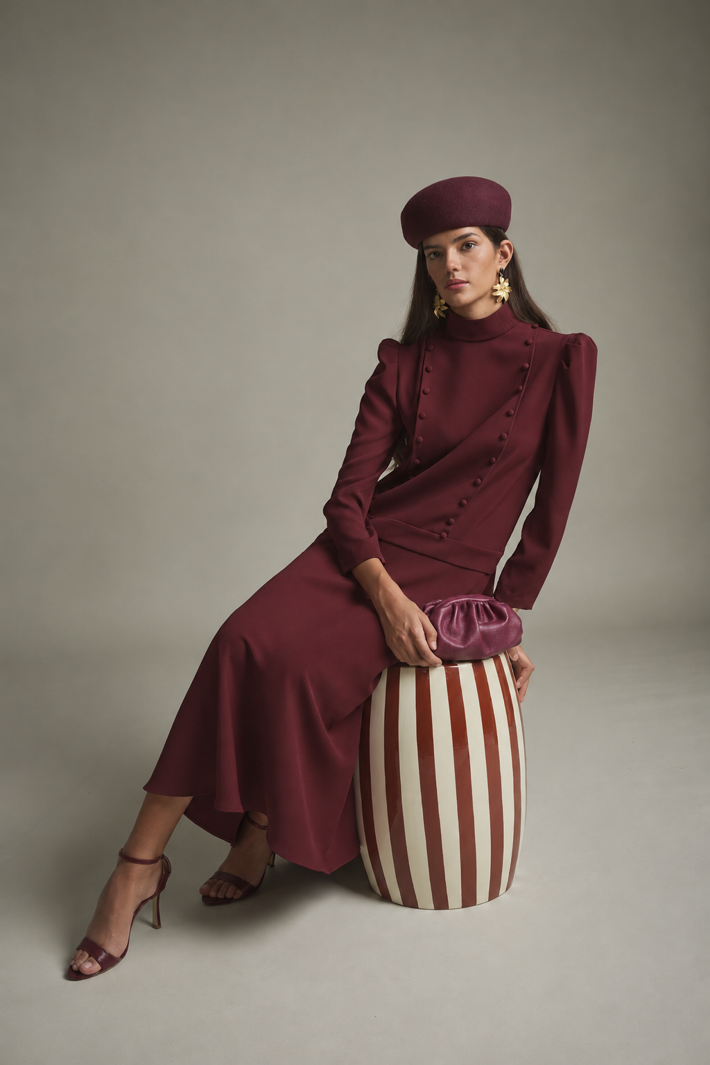 ADELA MAROON DRESS