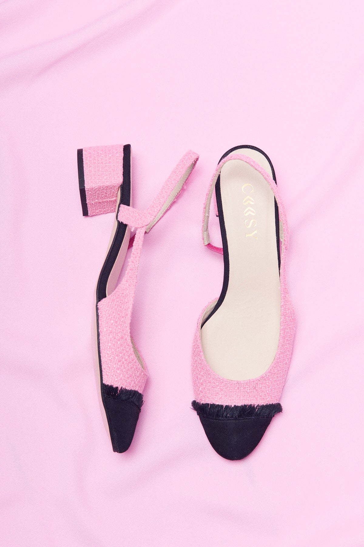 ZAPATO ZAPATO TWEED ROSA