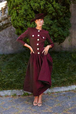 MATEO MAROON DRESS