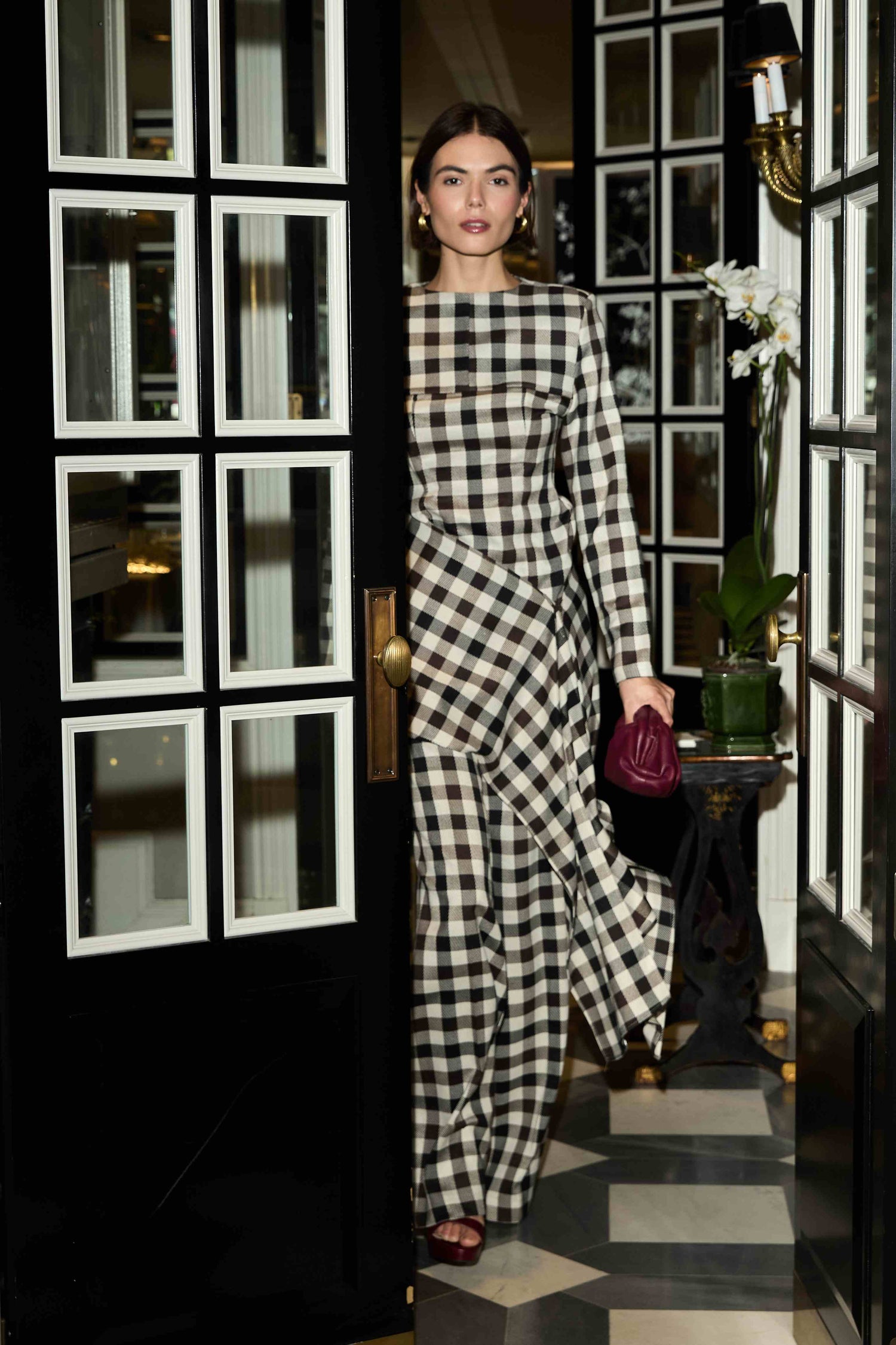VERENA BLACK/ECRU PANTS