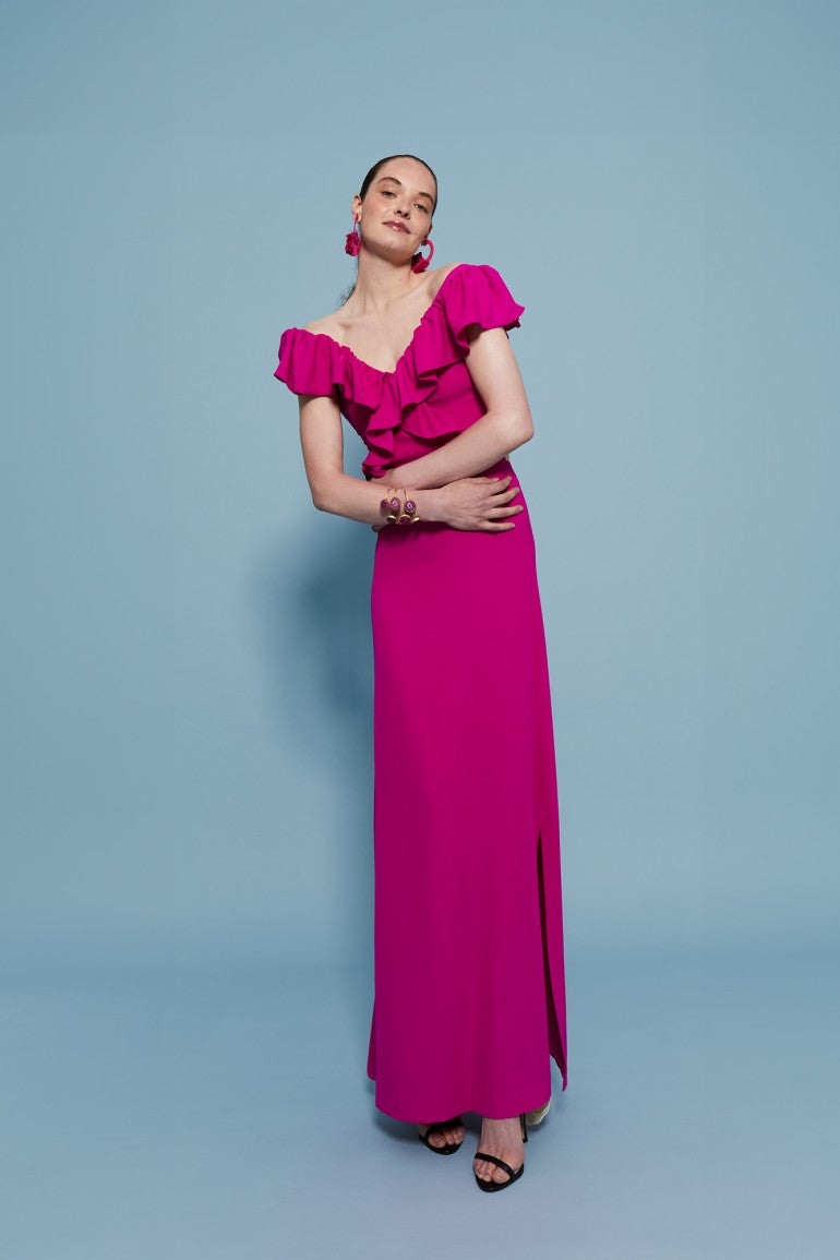 MAGENTA RIVER DRESS