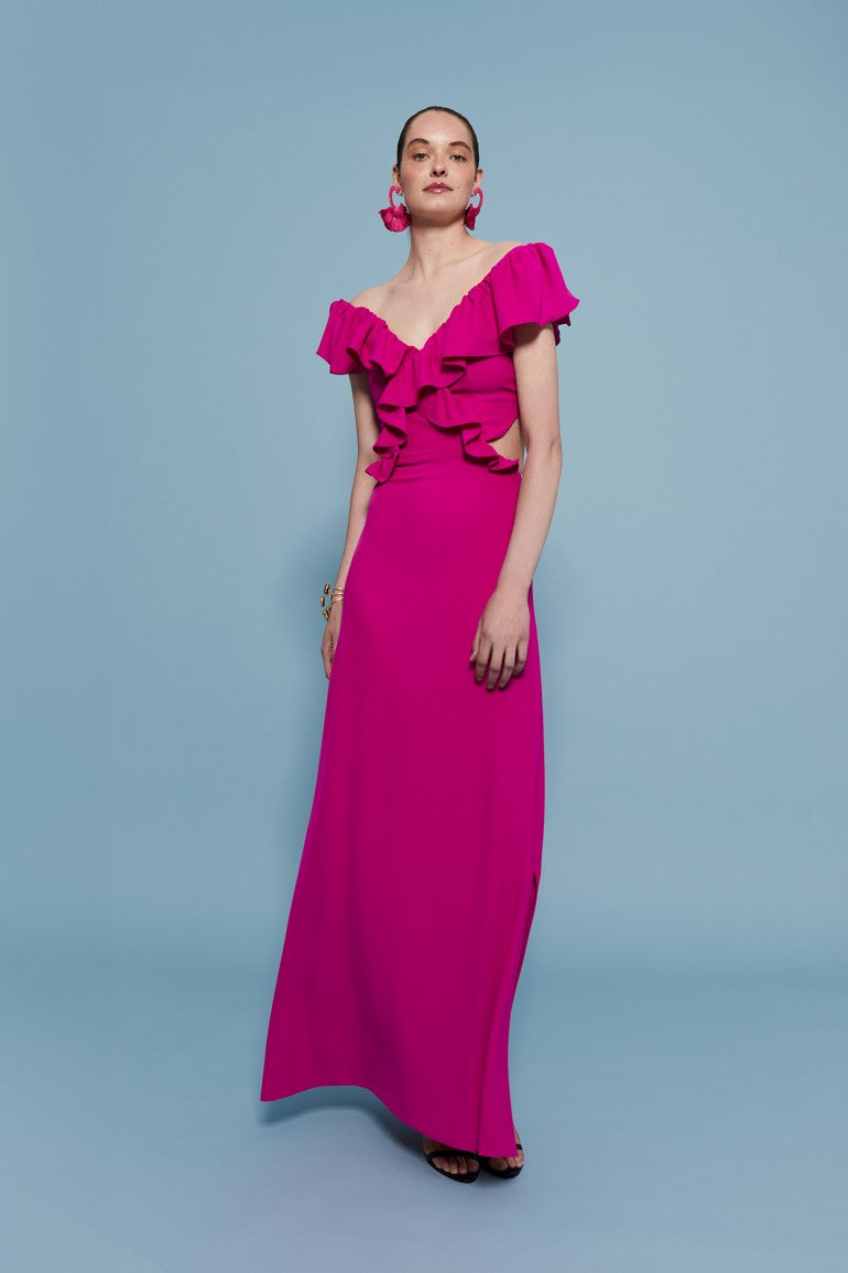 MAGENTA RIVER DRESS